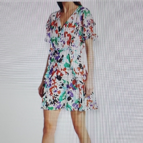 Tanya Taylor Rhett Silk Floral Mini Dress Size 8 - Picture 3 of 10